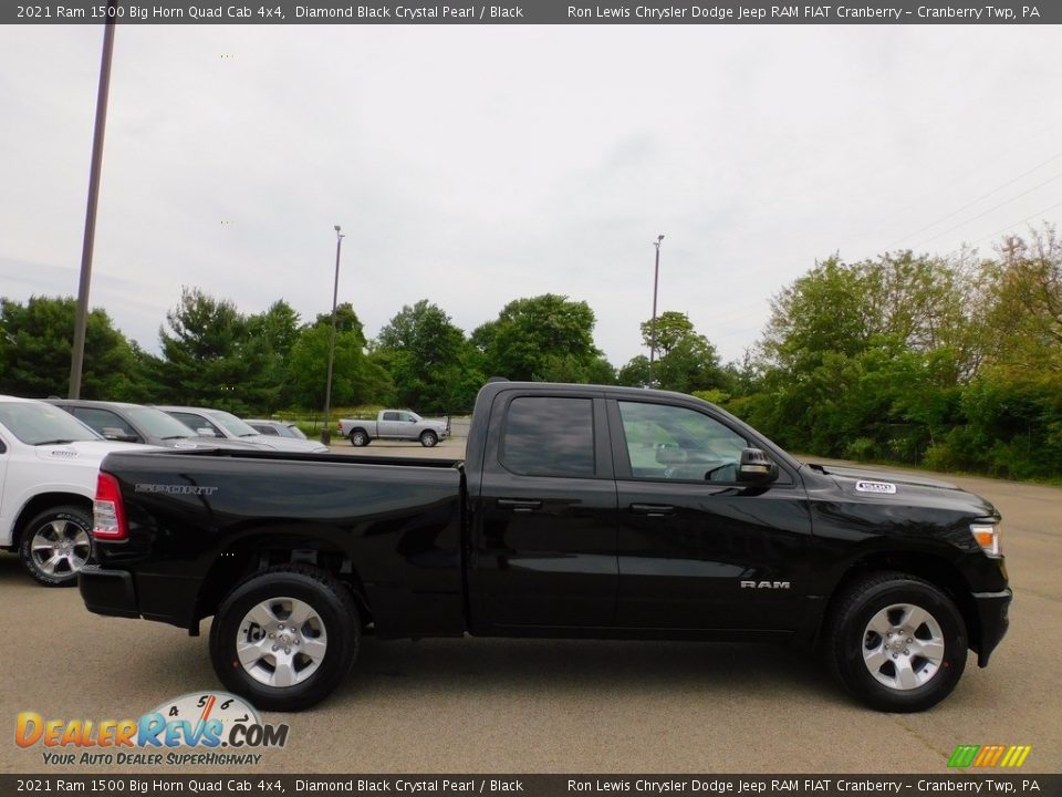 2021 Ram 1500 Big Horn Quad Cab 4x4 Diamond Black Crystal Pearl / Black Photo #4