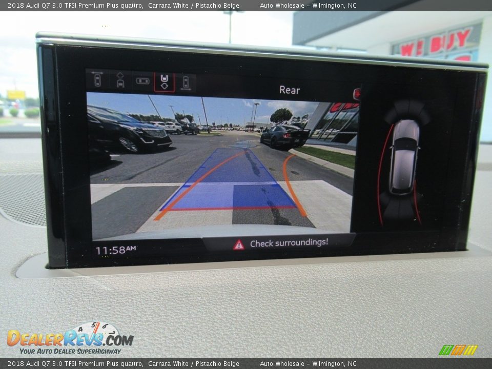 2018 Audi Q7 3.0 TFSI Premium Plus quattro Carrara White / Pistachio Beige Photo #18