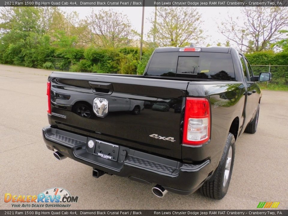 2021 Ram 1500 Big Horn Quad Cab 4x4 Diamond Black Crystal Pearl / Black Photo #5