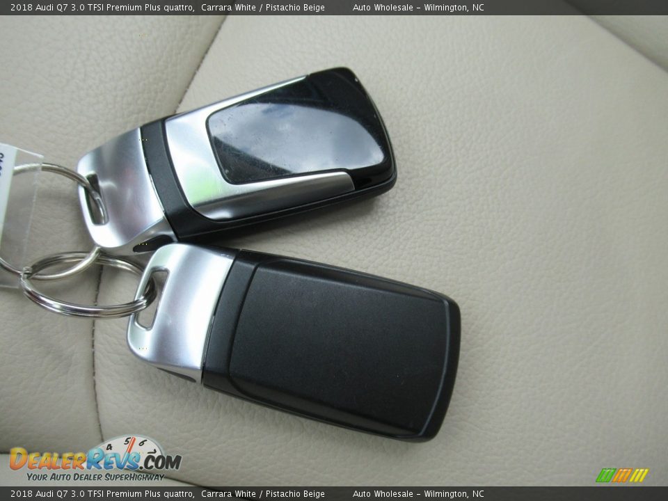 2018 Audi Q7 3.0 TFSI Premium Plus quattro Carrara White / Pistachio Beige Photo #20