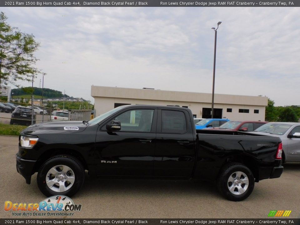 2021 Ram 1500 Big Horn Quad Cab 4x4 Diamond Black Crystal Pearl / Black Photo #9