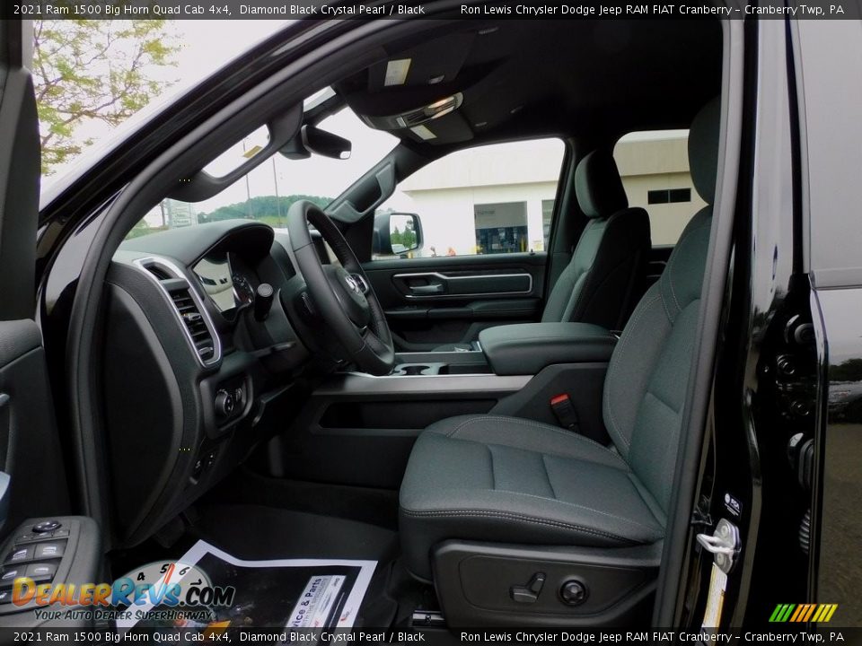 2021 Ram 1500 Big Horn Quad Cab 4x4 Diamond Black Crystal Pearl / Black Photo #11