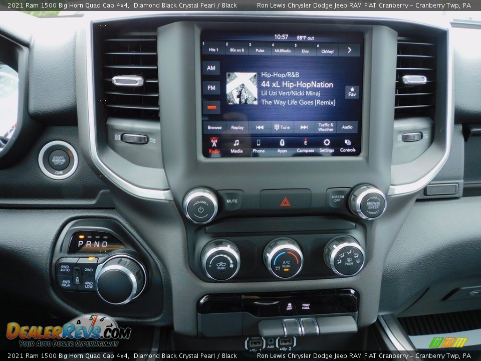 2021 Ram 1500 Big Horn Quad Cab 4x4 Diamond Black Crystal Pearl / Black Photo #15