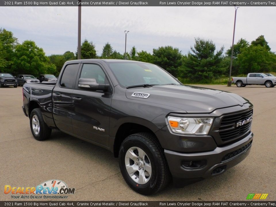 2021 Ram 1500 Big Horn Quad Cab 4x4 Granite Crystal Metallic / Diesel Gray/Black Photo #3