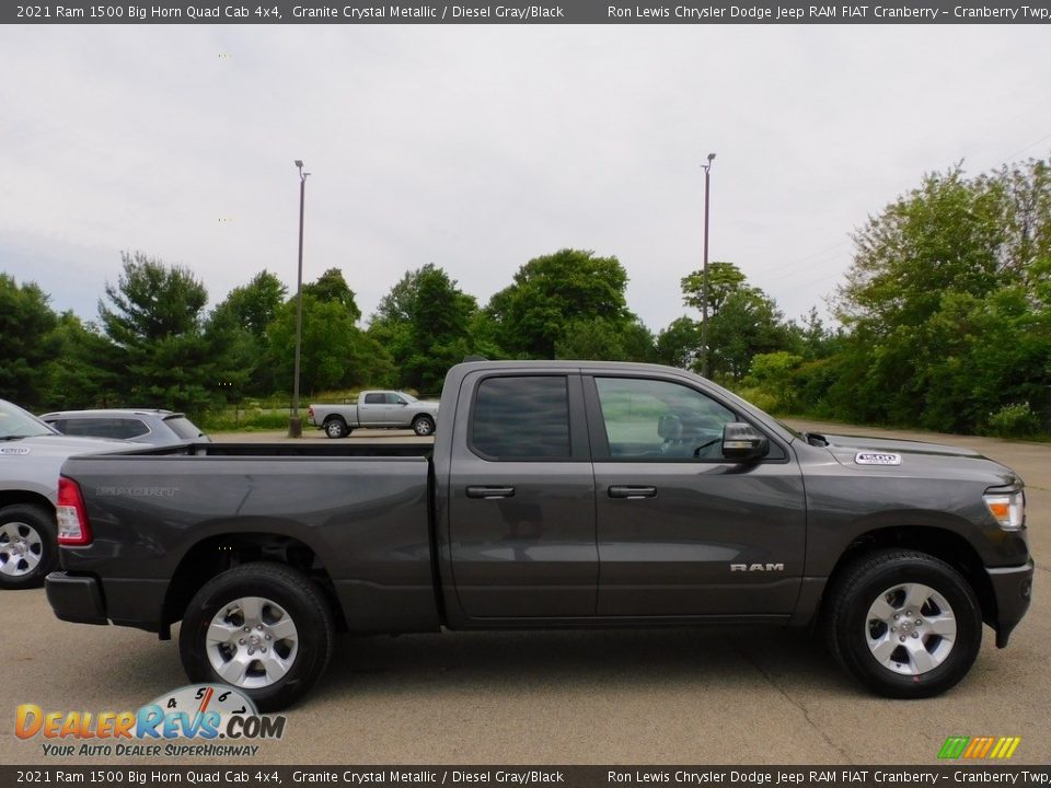 2021 Ram 1500 Big Horn Quad Cab 4x4 Granite Crystal Metallic / Diesel Gray/Black Photo #4