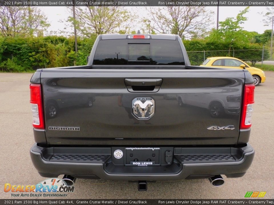 2021 Ram 1500 Big Horn Quad Cab 4x4 Granite Crystal Metallic / Diesel Gray/Black Photo #6