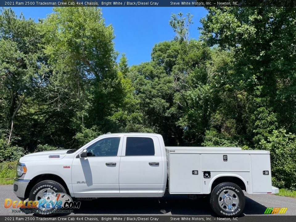 2021 Ram 2500 Tradesman Crew Cab 4x4 Chassis Bright White / Black/Diesel Gray Photo #1