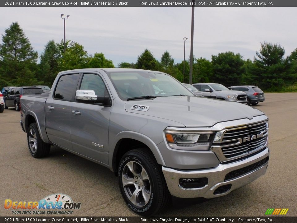 2021 Ram 1500 Laramie Crew Cab 4x4 Billet Silver Metallic / Black Photo #3