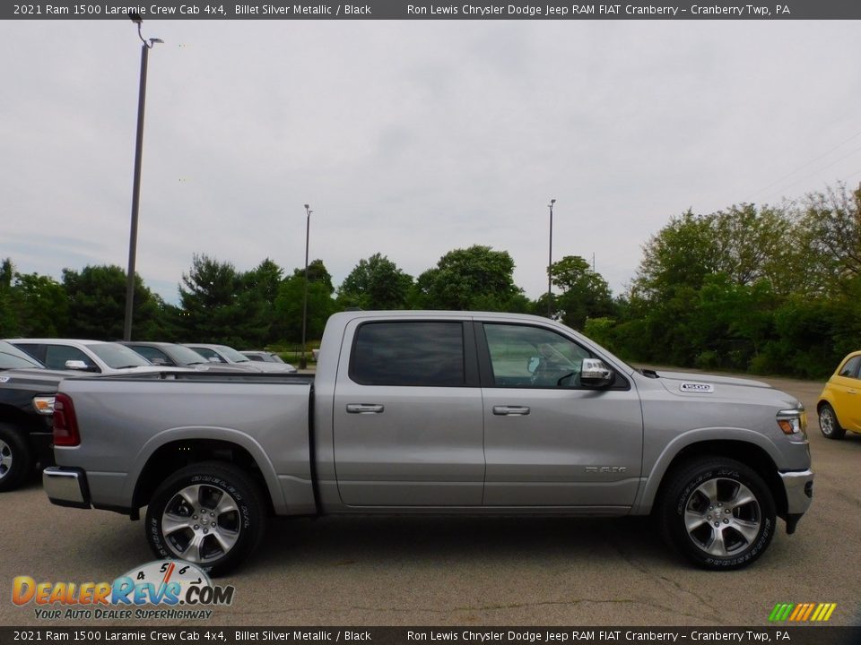 2021 Ram 1500 Laramie Crew Cab 4x4 Billet Silver Metallic / Black Photo #4