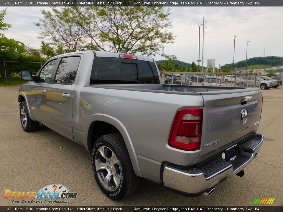 2021 Ram 1500 Laramie Crew Cab 4x4 Billet Silver Metallic / Black Photo #8