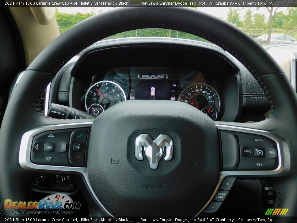 2021 Ram 1500 Laramie Crew Cab 4x4 Steering Wheel Photo #19