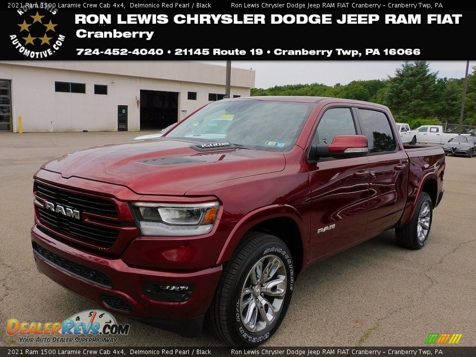 2021 Ram 1500 Laramie Crew Cab 4x4 Delmonico Red Pearl / Black Photo #1
