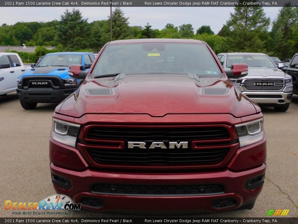 2021 Ram 1500 Laramie Crew Cab 4x4 Delmonico Red Pearl / Black Photo #2
