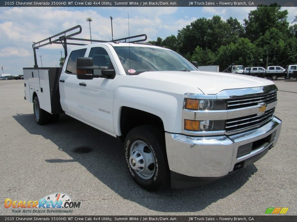 2015 Chevrolet Silverado 3500HD WT Crew Cab 4x4 Utility Summit White / Jet Black/Dark Ash Photo #7