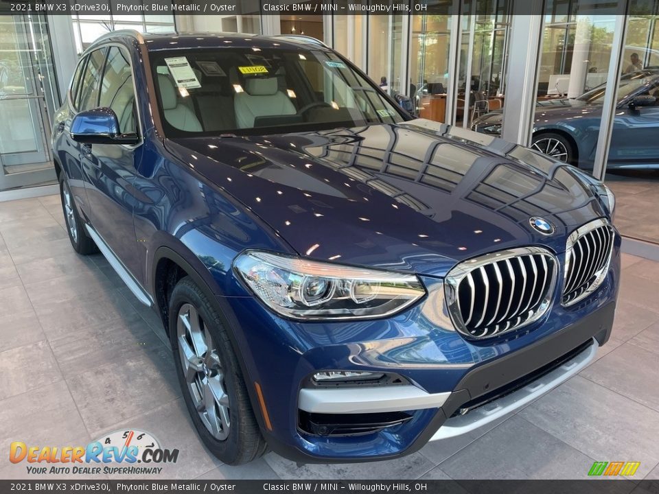 2021 BMW X3 xDrive30i Phytonic Blue Metallic / Oyster Photo #1