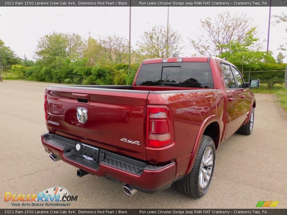 2021 Ram 1500 Laramie Crew Cab 4x4 Delmonico Red Pearl / Black Photo #5