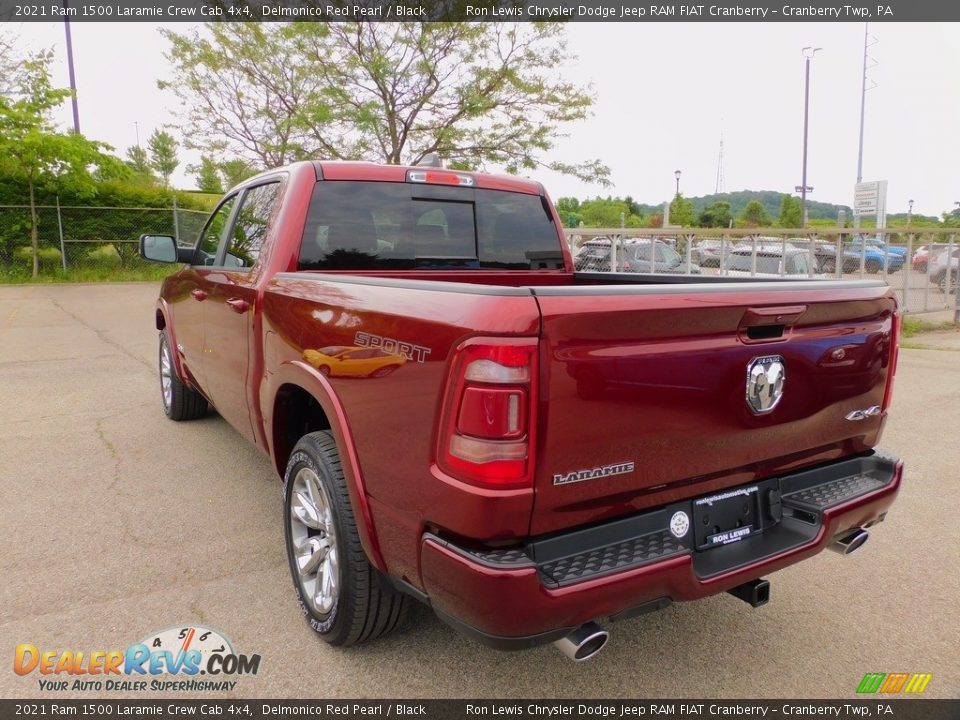 2021 Ram 1500 Laramie Crew Cab 4x4 Delmonico Red Pearl / Black Photo #8