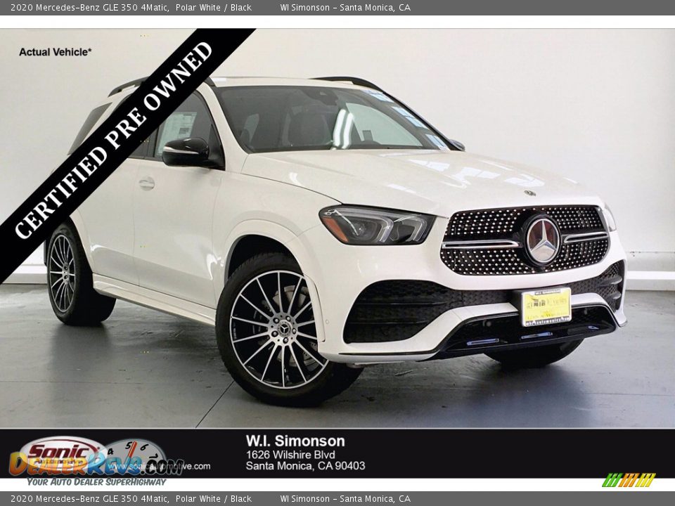 2020 Mercedes-Benz GLE 350 4Matic Polar White / Black Photo #1