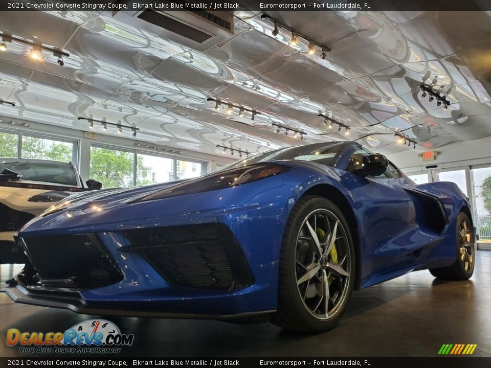 2021 Chevrolet Corvette Stingray Coupe Elkhart Lake Blue Metallic / Jet Black Photo #3