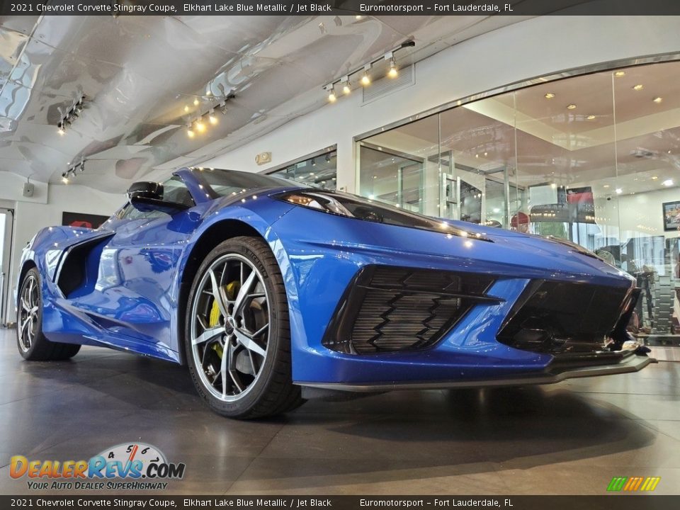 2021 Chevrolet Corvette Stingray Coupe Elkhart Lake Blue Metallic / Jet Black Photo #9