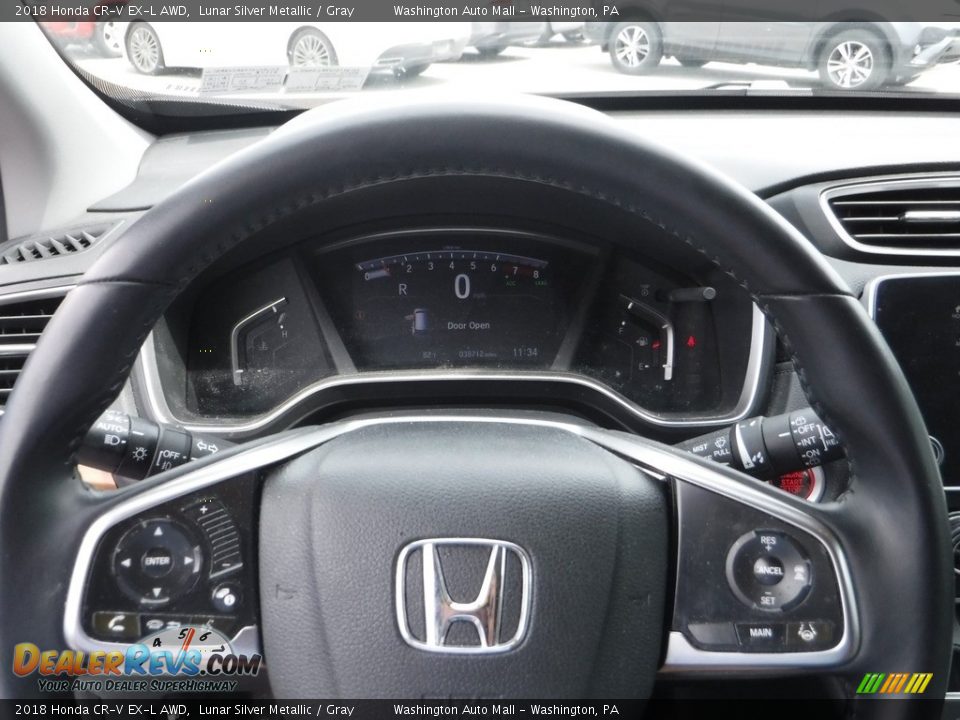 2018 Honda CR-V EX-L AWD Lunar Silver Metallic / Gray Photo #8
