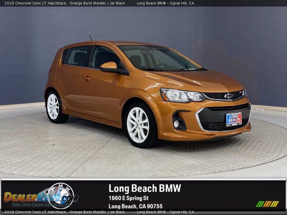 2018 Chevrolet Sonic LT Hatchback Orange Burst Metallic / Jet Black Photo #1