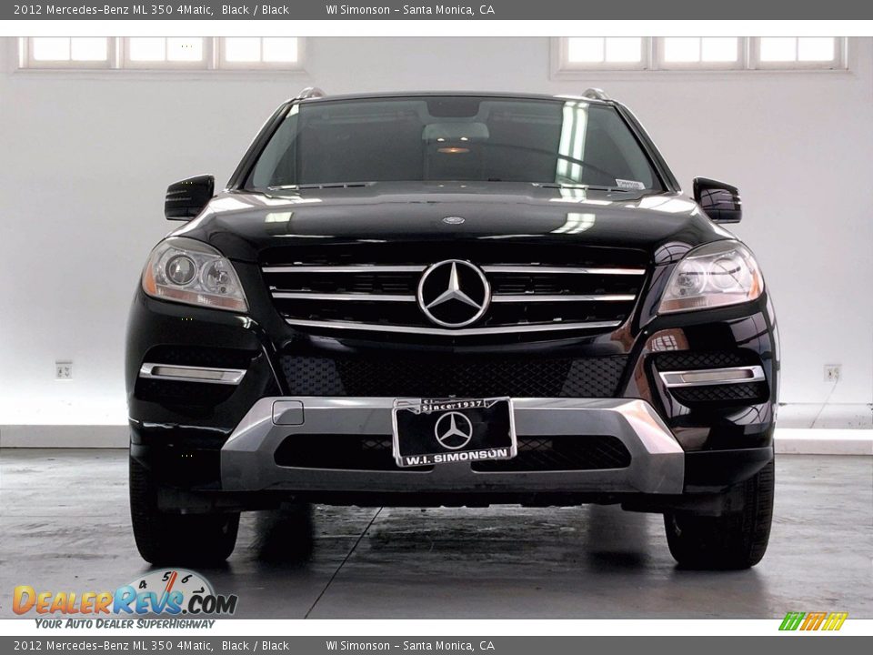 2012 Mercedes-Benz ML 350 4Matic Black / Black Photo #2
