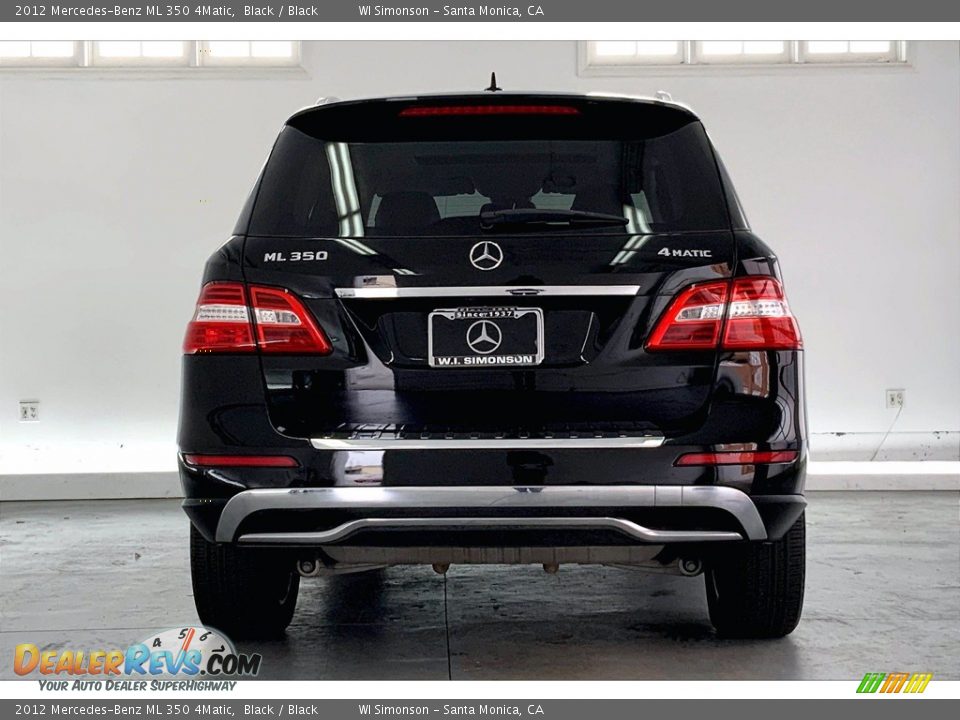 2012 Mercedes-Benz ML 350 4Matic Black / Black Photo #3