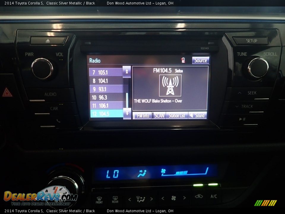 2014 Toyota Corolla S Classic Silver Metallic / Black Photo #25