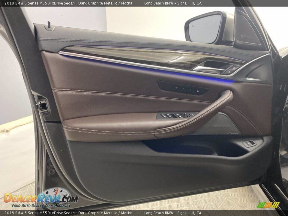 2018 BMW 5 Series M550i xDrive Sedan Dark Graphite Metallic / Mocha Photo #13