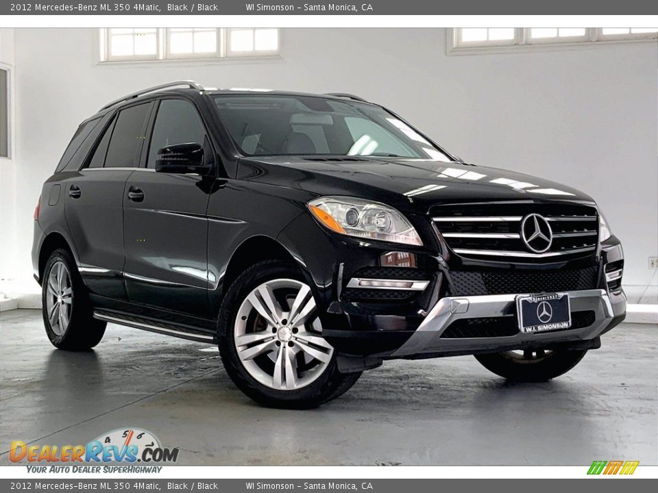 2012 Mercedes-Benz ML 350 4Matic Black / Black Photo #34