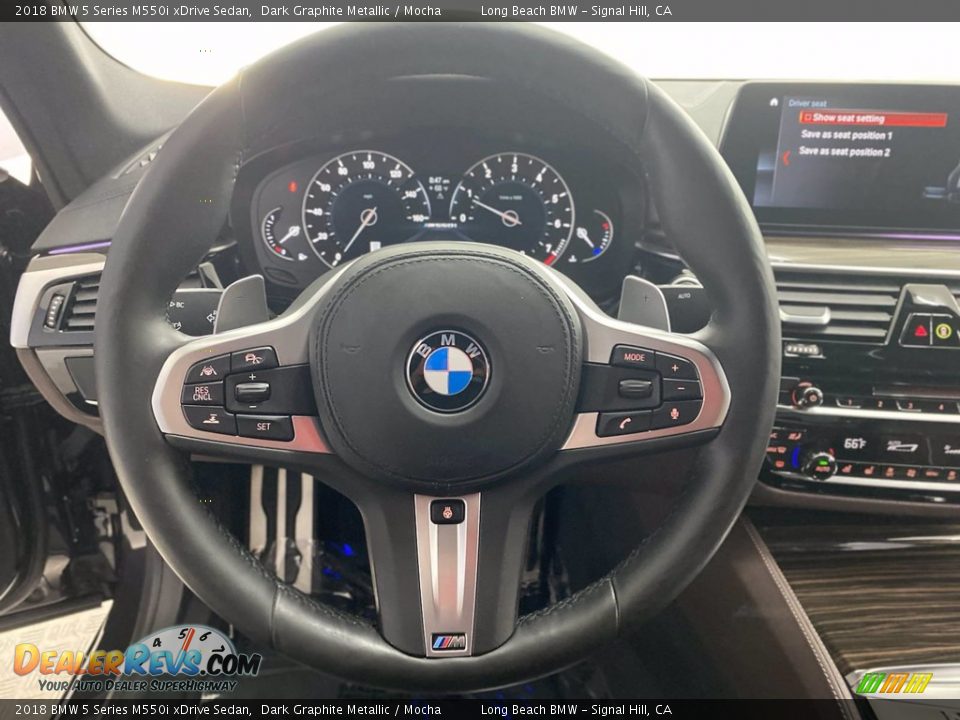2018 BMW 5 Series M550i xDrive Sedan Steering Wheel Photo #18