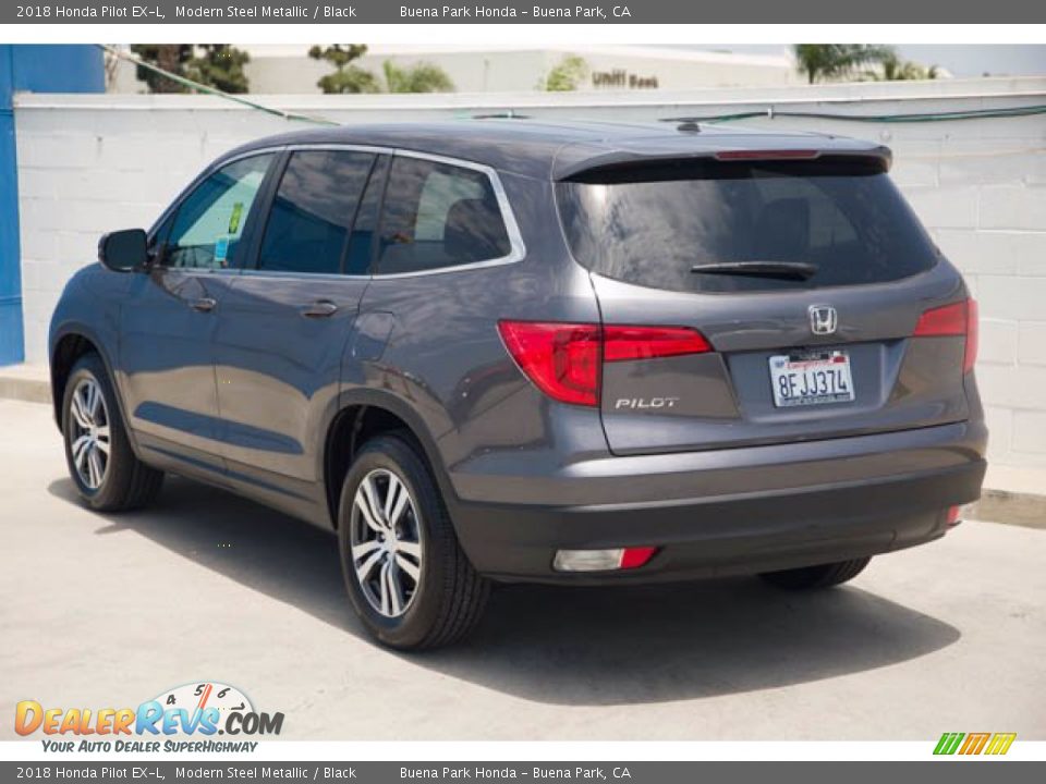 2018 Honda Pilot EX-L Modern Steel Metallic / Black Photo #2