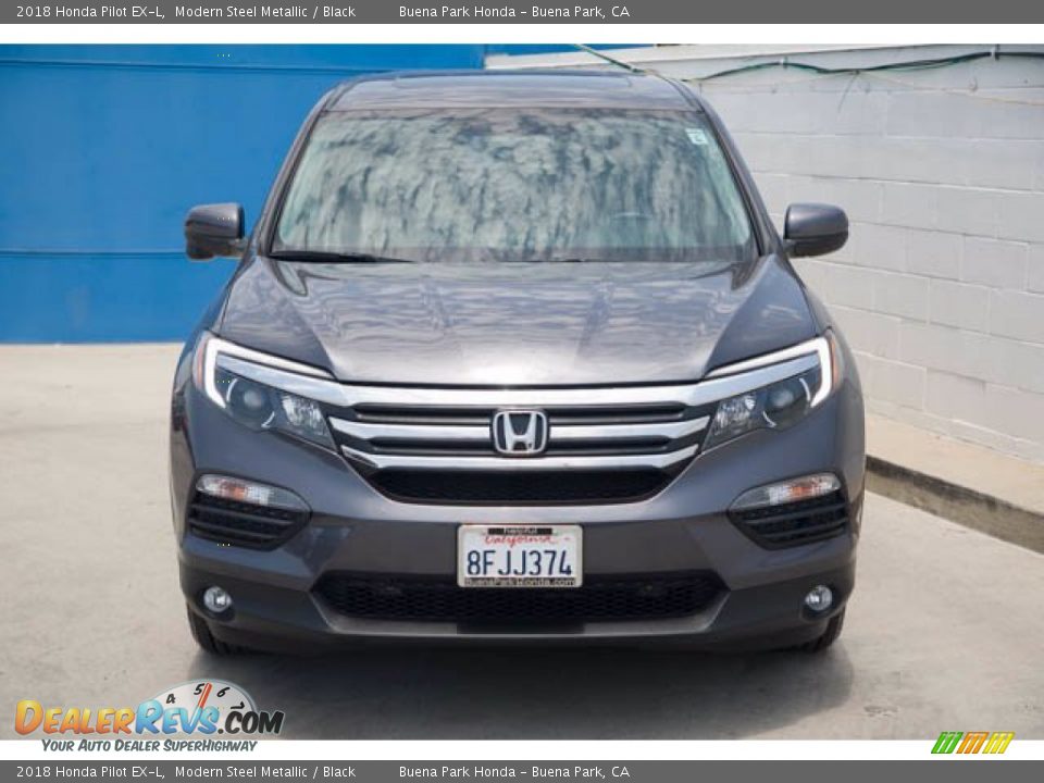 2018 Honda Pilot EX-L Modern Steel Metallic / Black Photo #7