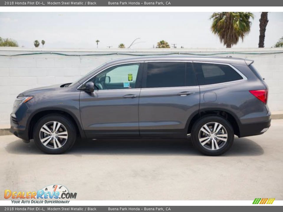 2018 Honda Pilot EX-L Modern Steel Metallic / Black Photo #8