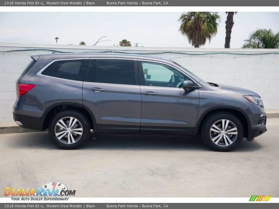 2018 Honda Pilot EX-L Modern Steel Metallic / Black Photo #12