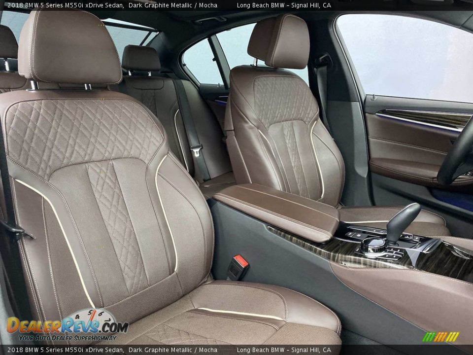 Mocha Interior - 2018 BMW 5 Series M550i xDrive Sedan Photo #34