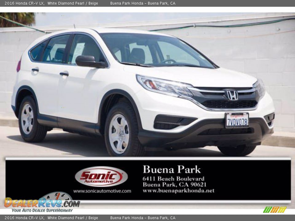 2016 Honda CR-V LX White Diamond Pearl / Beige Photo #1