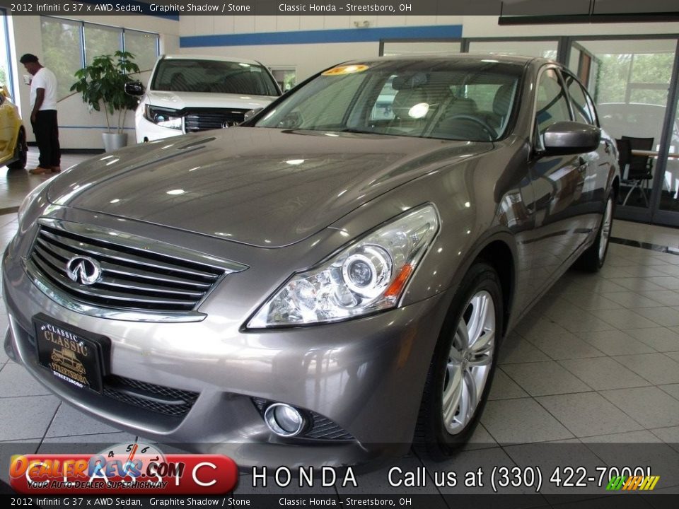 2012 Infiniti G 37 x AWD Sedan Graphite Shadow / Stone Photo #1