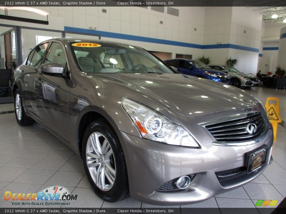 2012 Infiniti G 37 x AWD Sedan Graphite Shadow / Stone Photo #3