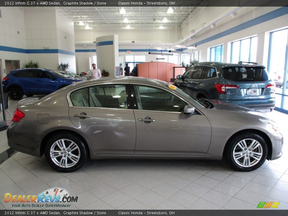 2012 Infiniti G 37 x AWD Sedan Graphite Shadow / Stone Photo #4