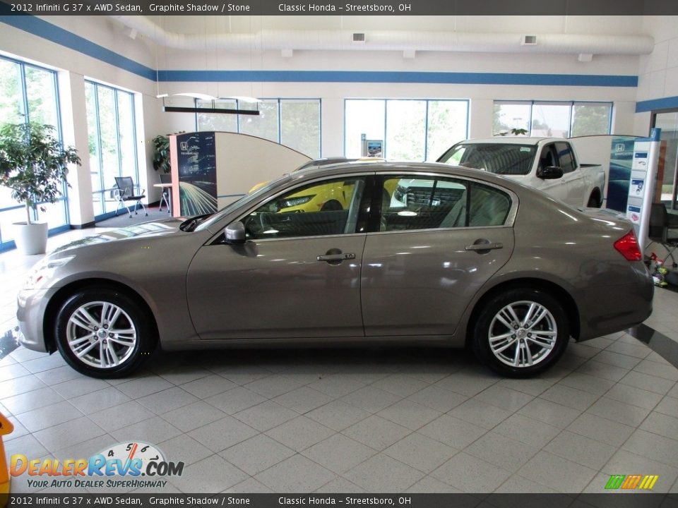 2012 Infiniti G 37 x AWD Sedan Graphite Shadow / Stone Photo #8