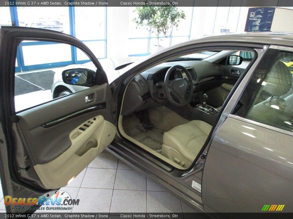 2012 Infiniti G 37 x AWD Sedan Graphite Shadow / Stone Photo #21