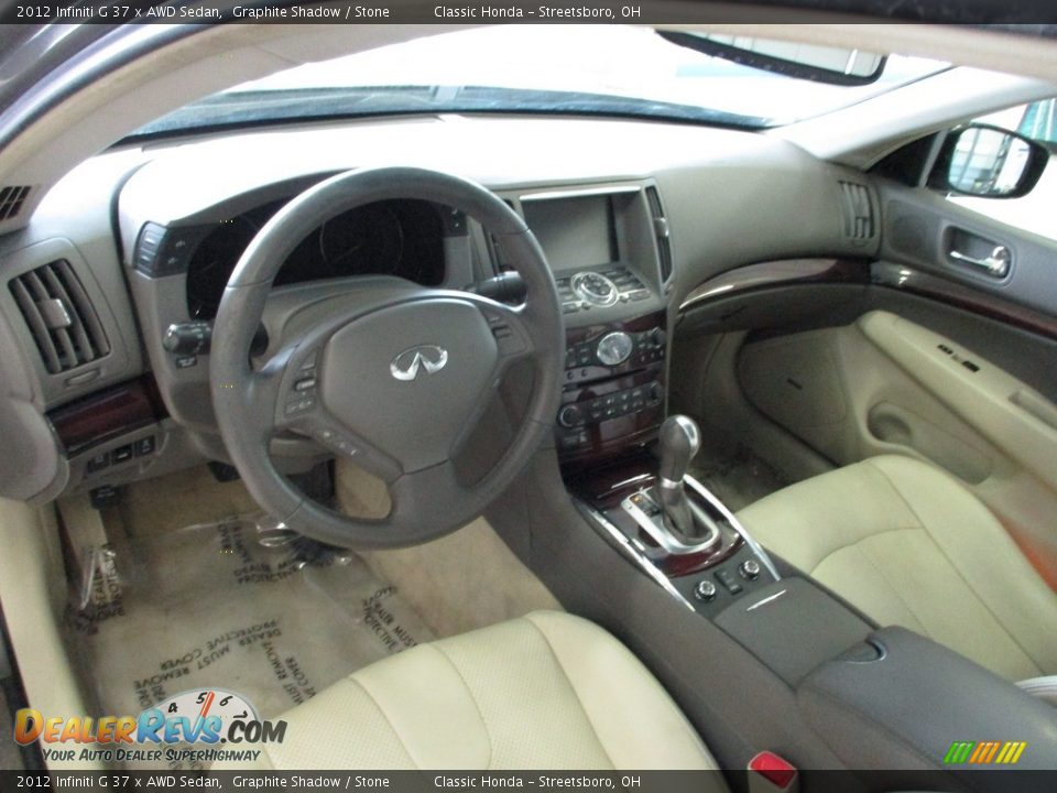 2012 Infiniti G 37 x AWD Sedan Graphite Shadow / Stone Photo #22