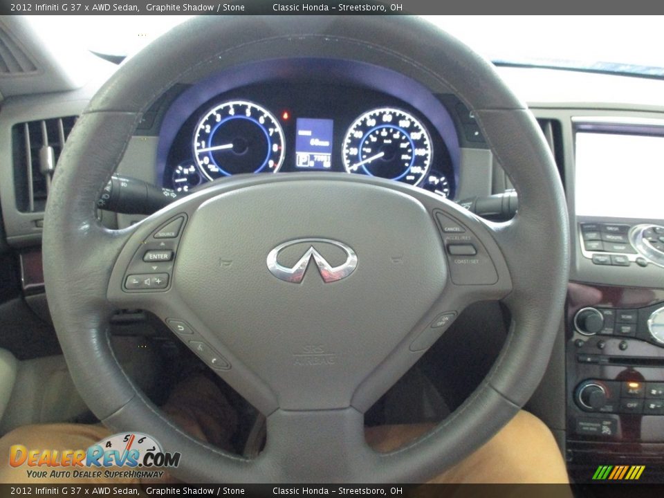 2012 Infiniti G 37 x AWD Sedan Graphite Shadow / Stone Photo #30