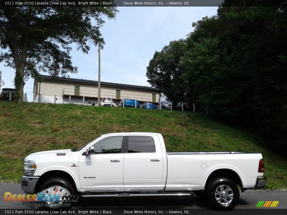 2021 Ram 3500 Laramie Crew Cab 4x4 Bright White / Black Photo #1