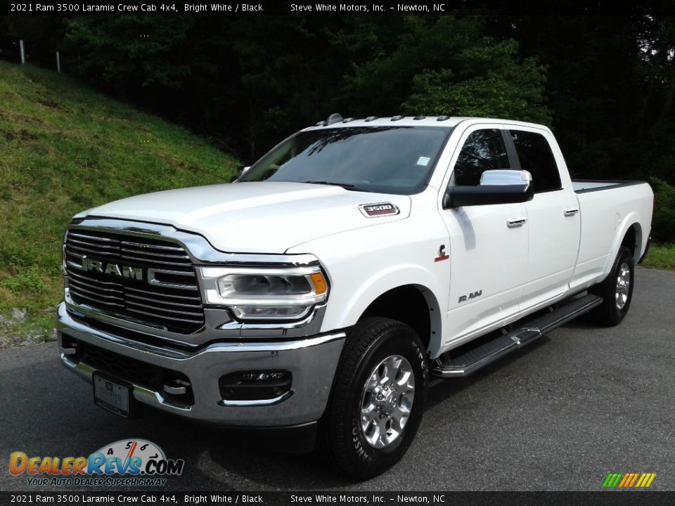 2021 Ram 3500 Laramie Crew Cab 4x4 Bright White / Black Photo #2