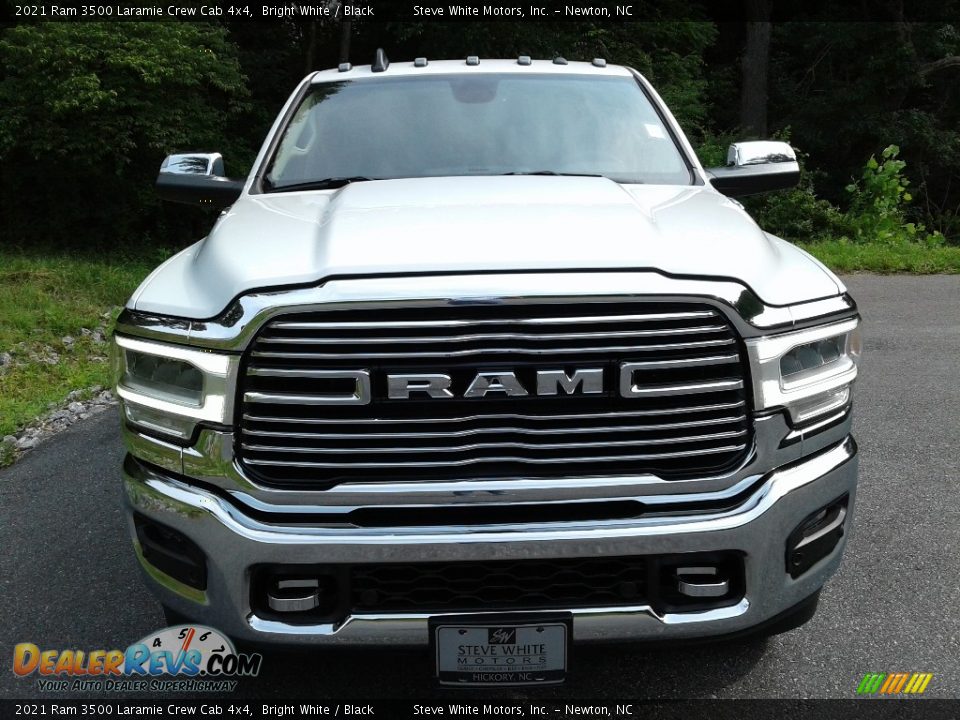 2021 Ram 3500 Laramie Crew Cab 4x4 Bright White / Black Photo #3