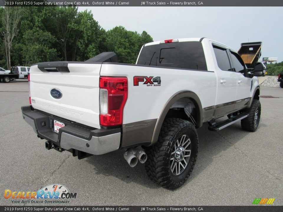 2019 Ford F250 Super Duty Lariat Crew Cab 4x4 Oxford White / Camel Photo #5