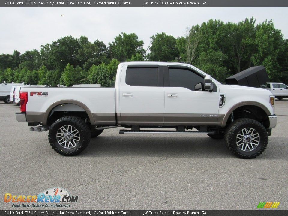 2019 Ford F250 Super Duty Lariat Crew Cab 4x4 Oxford White / Camel Photo #6